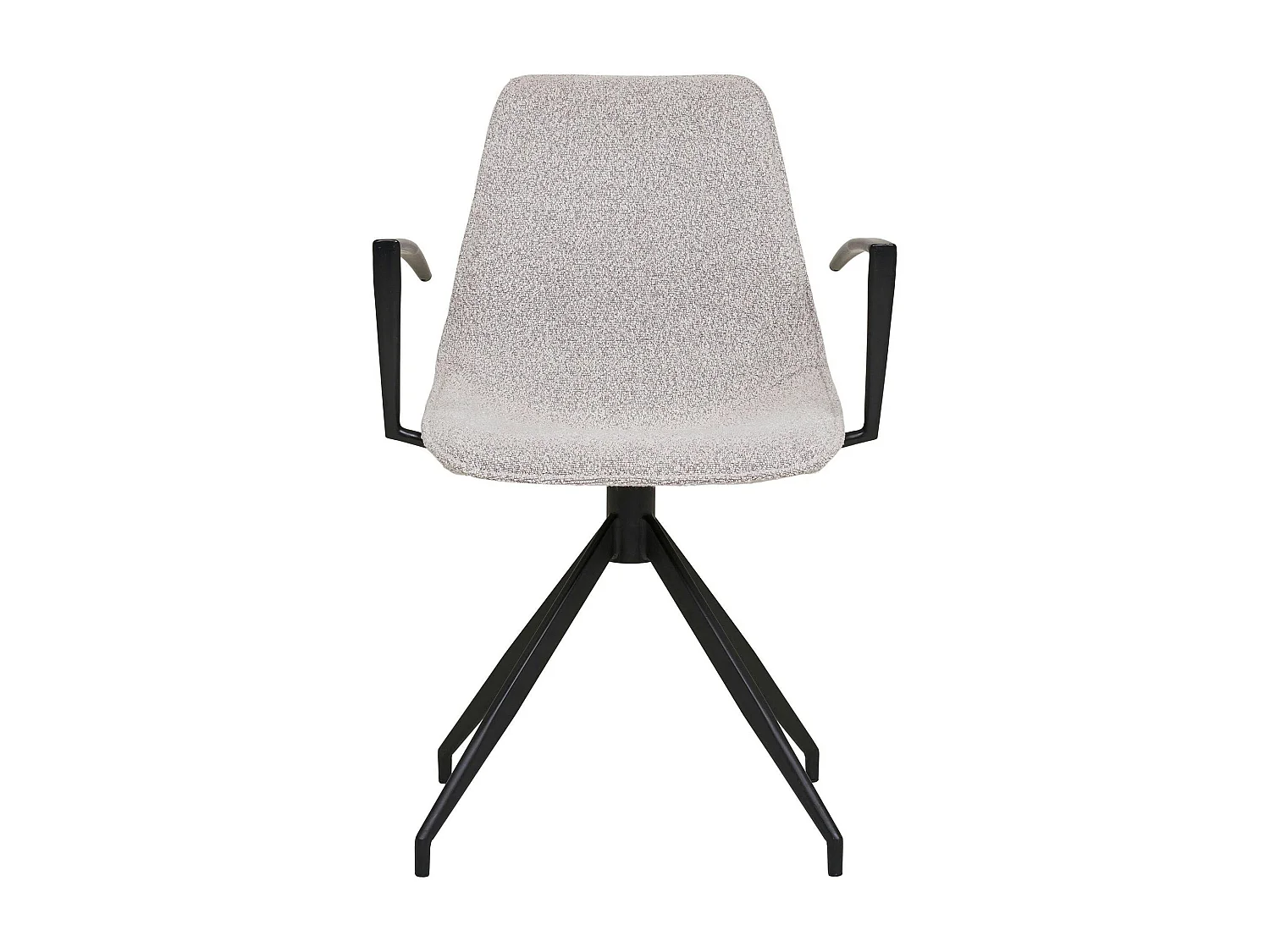 Chaise pivotante sable en tissu bouclette avec accoudoirs (lot de 2) AMSTERDAM