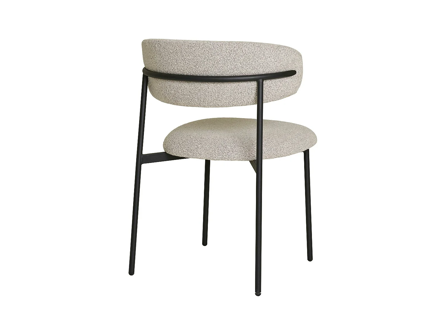 Chaise de salle à manger sable en bouclette avec dossier arrondi (lot de 2) MONTREUX