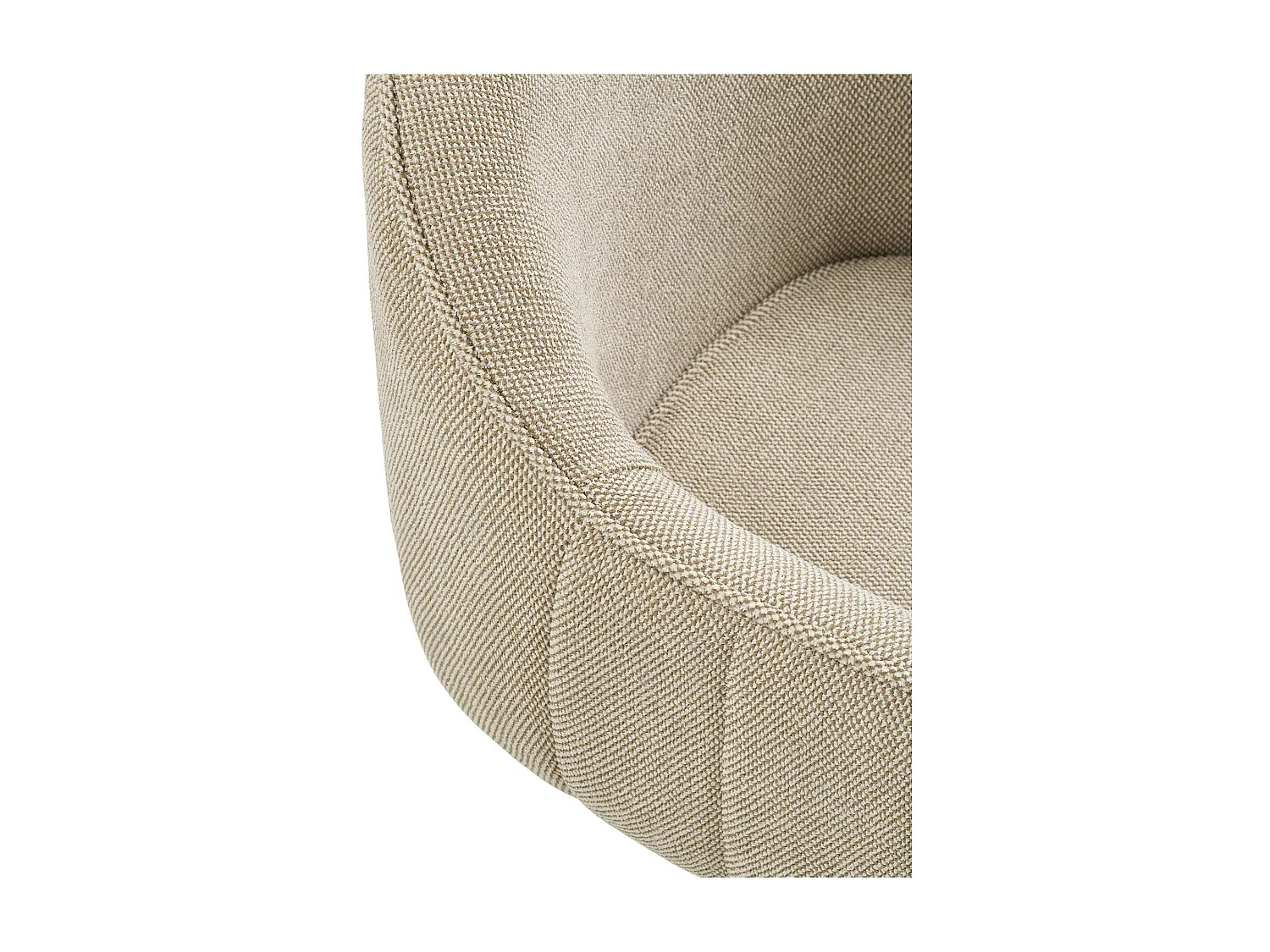 Chaise pivotante gris clair avec dossier rond et piètement noir (lot de 2) MONTREUX