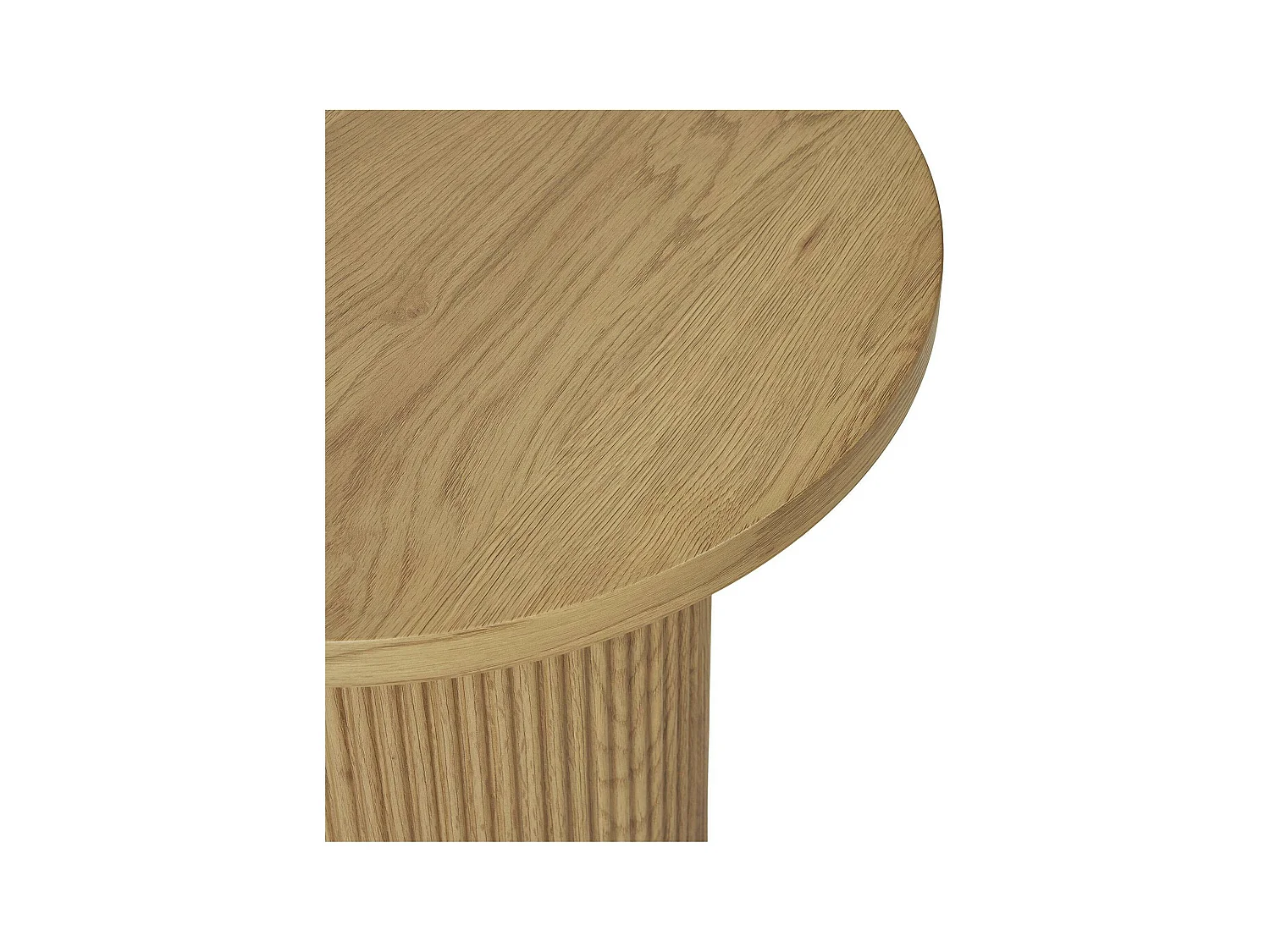 Bout de canapé rond effet bois blond MATERA