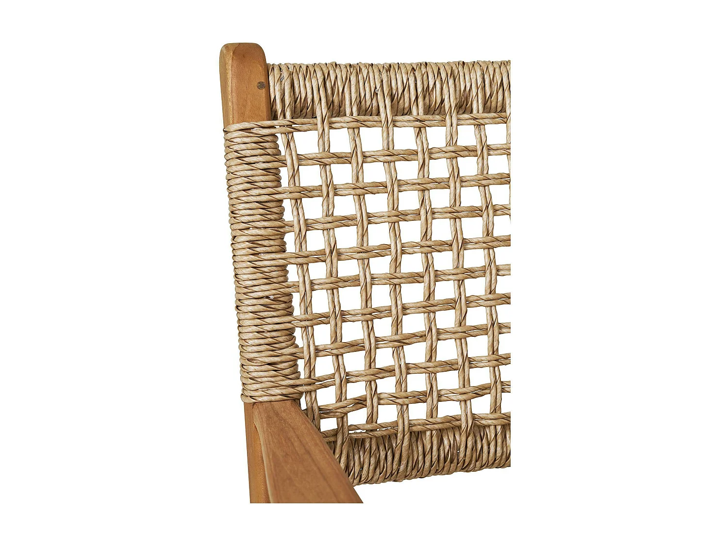 Chaise de jardin en teck et résine tressée avec accoudoirs (lot de 2) MENDOZA