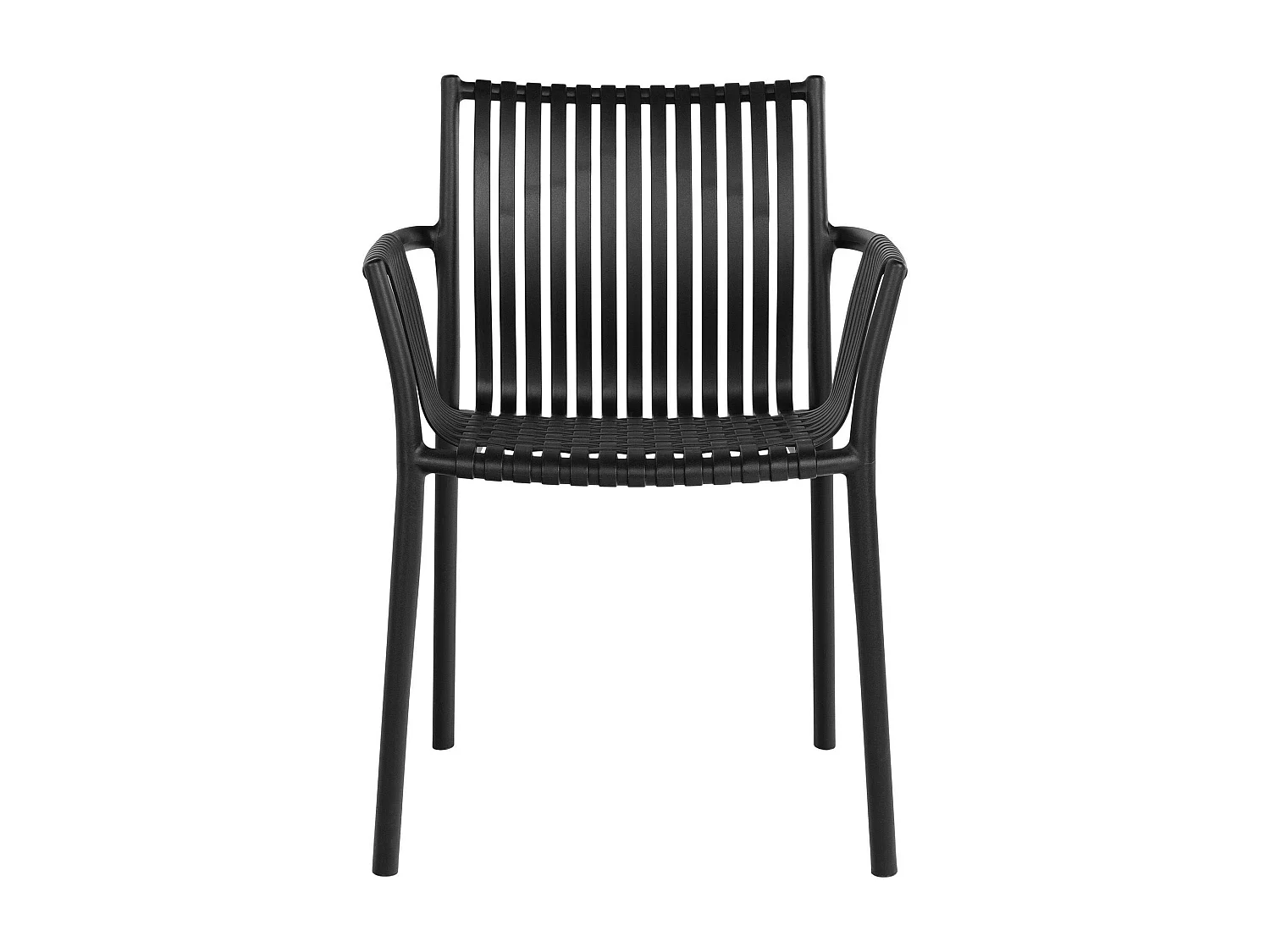 Chaise de jardin noire (lot de 4) MENDOZA