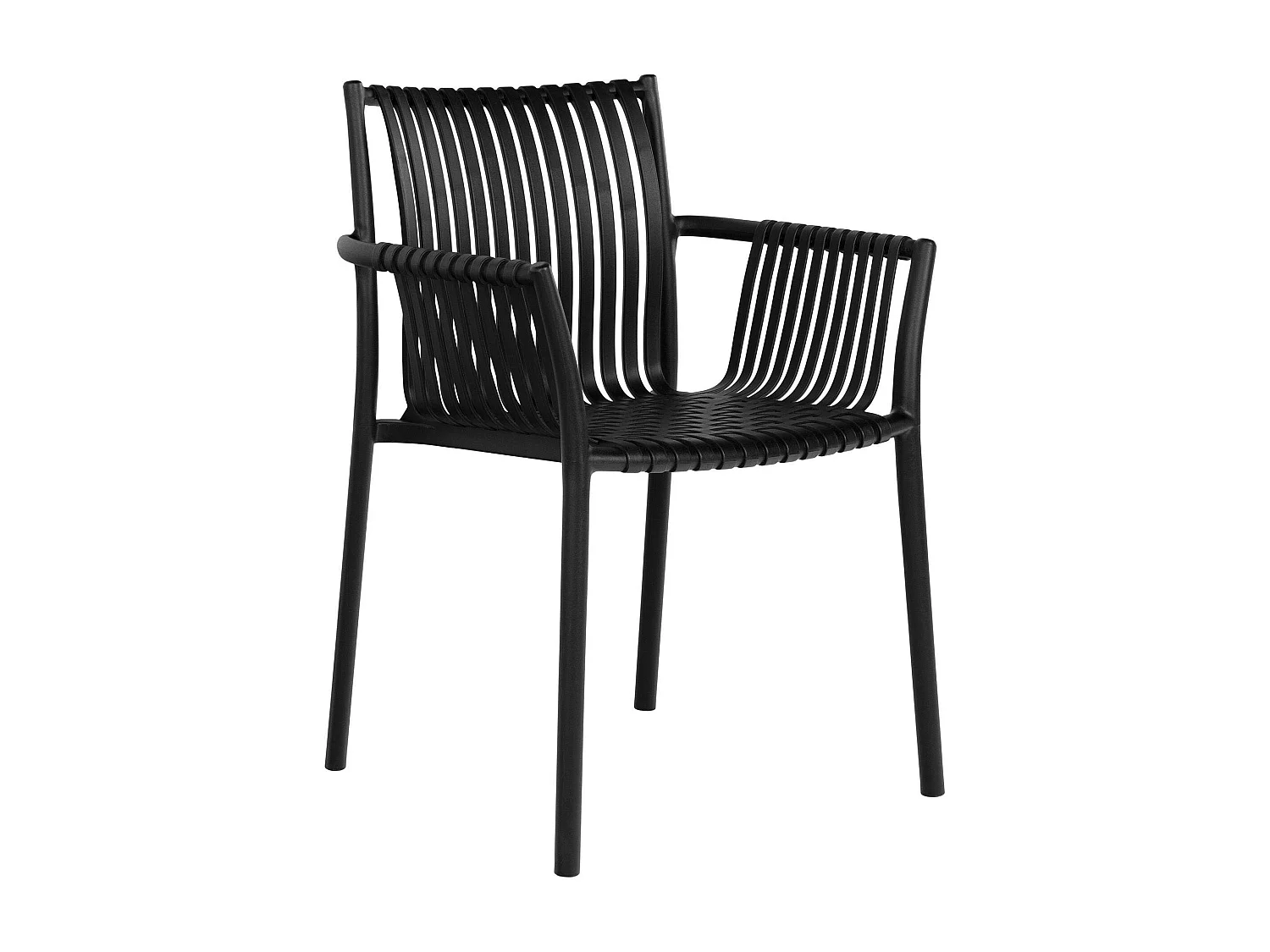 Chaise de jardin noire (lot de 4) MENDOZA
