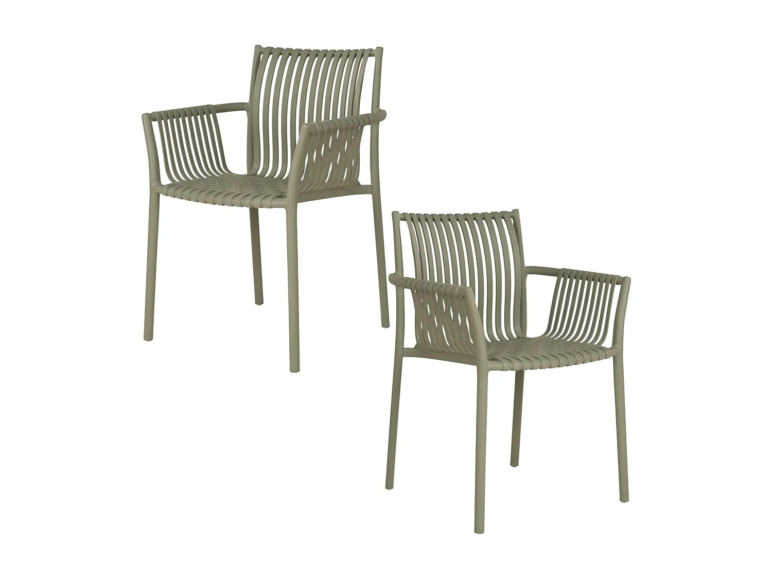 Chaise de jardin verte (lot de 4) MENDOZA