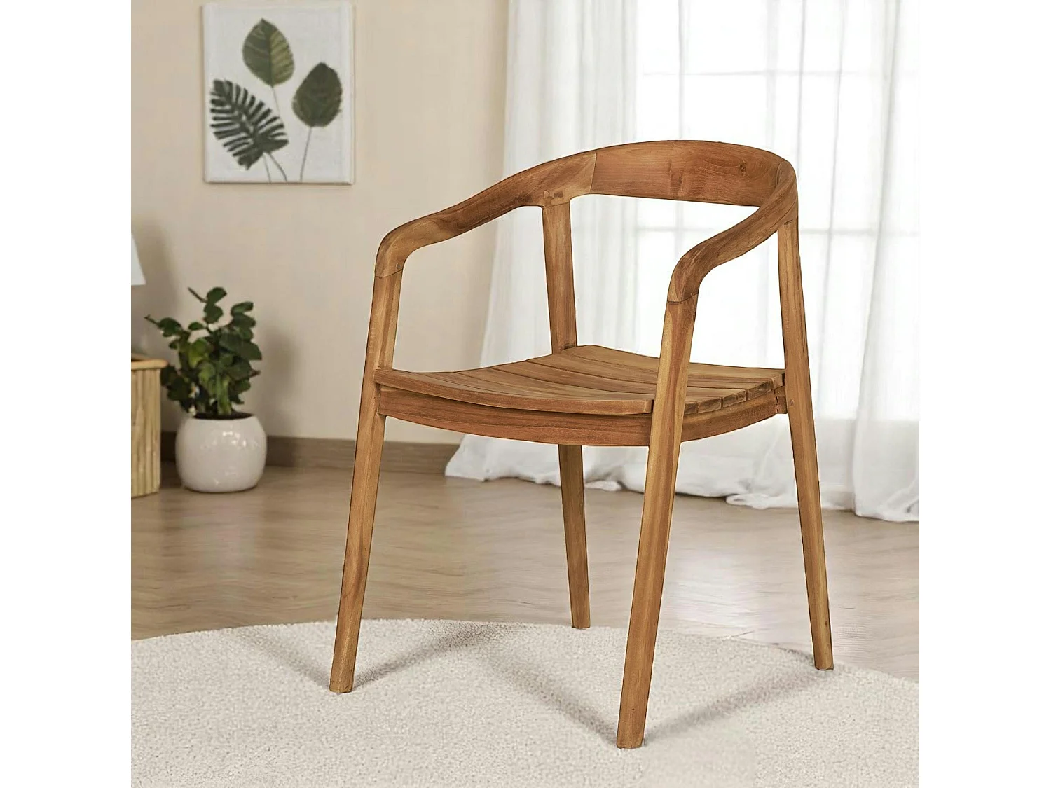 Chaise de jardin design en teck (lot de 2) MENDOZA