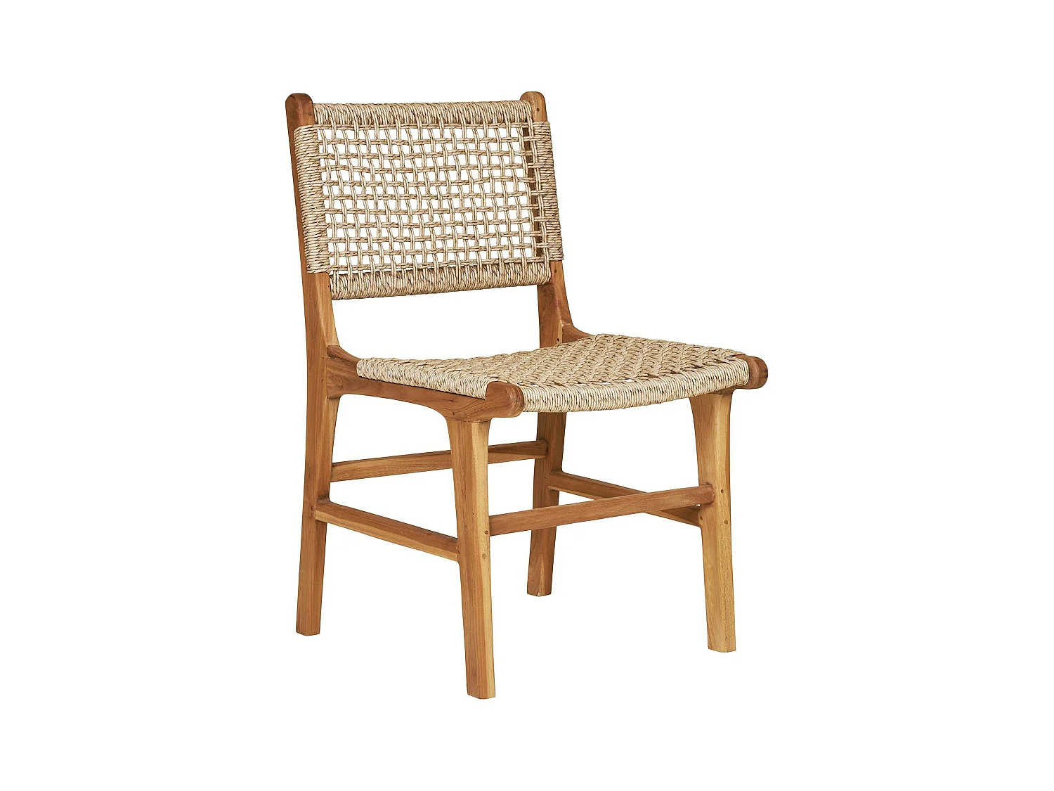 Chaise de jardin en teck et résine tressée (lot de 2) MENDOZA