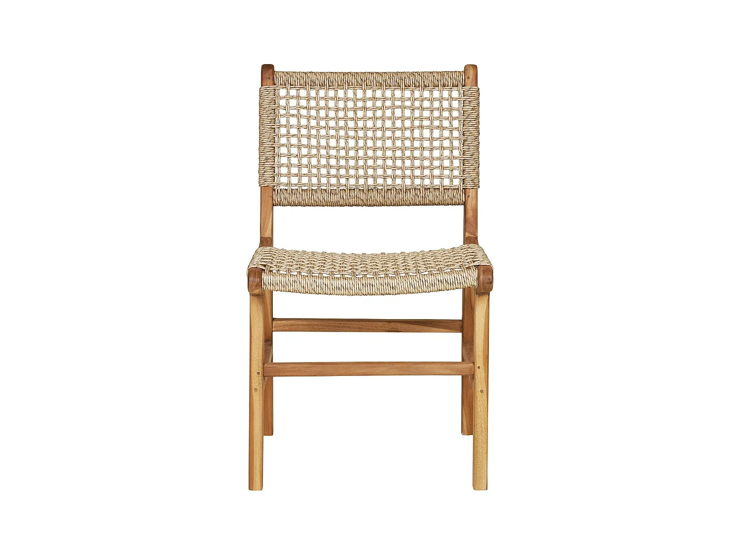 Chaise de jardin en teck et résine tressée (lot de 2) MENDOZA