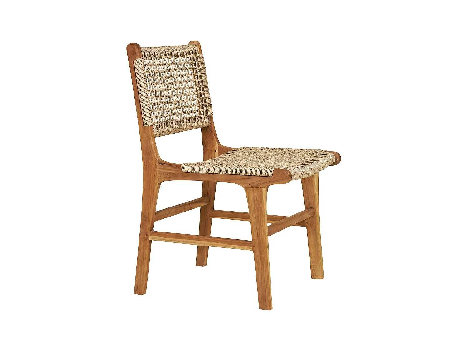 Chaise de jardin en teck et résine tressée (lot de 2) MENDOZA