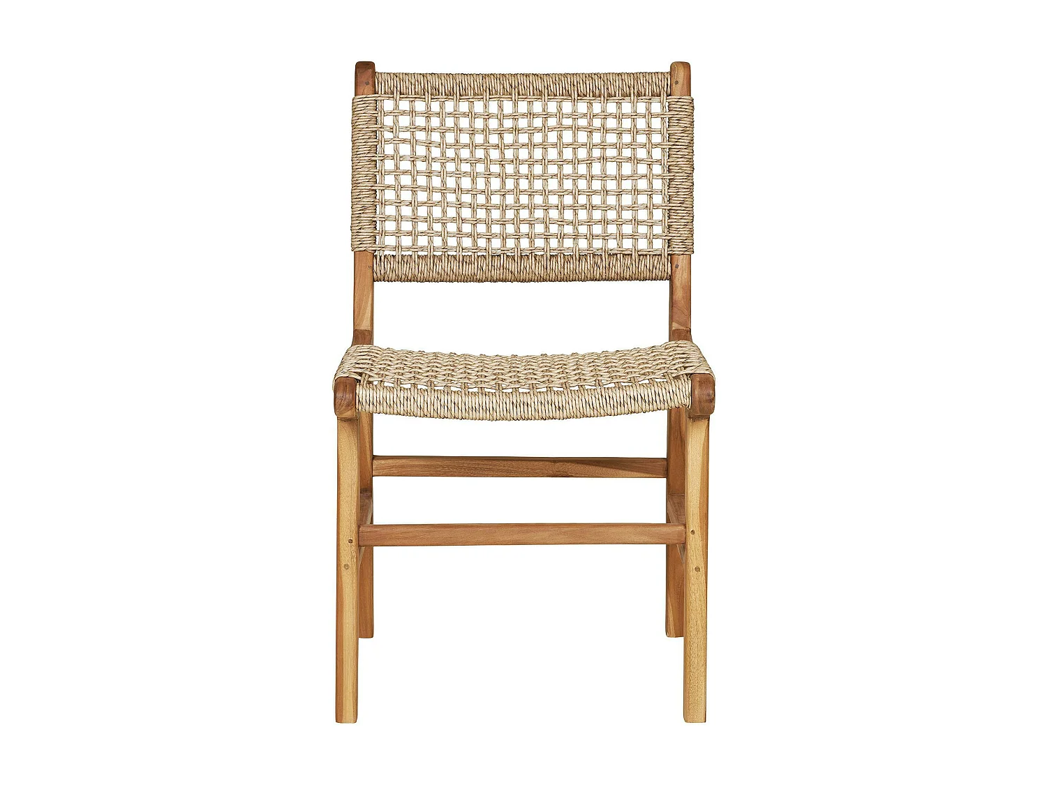 Chaise de jardin en teck et résine tressée (lot de 2) MENDOZA