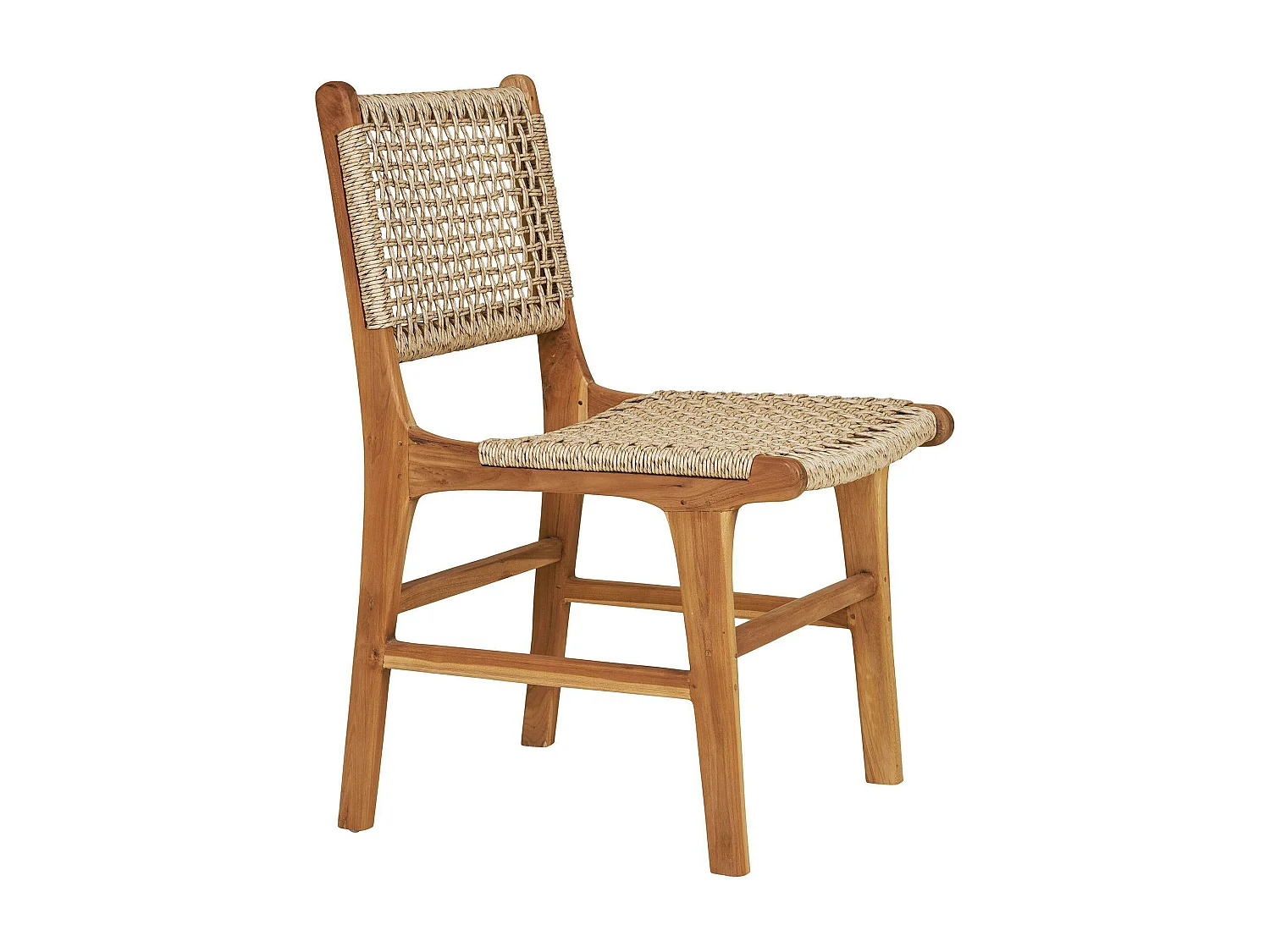 Chaise de jardin en teck et résine tressée (lot de 2) MENDOZA