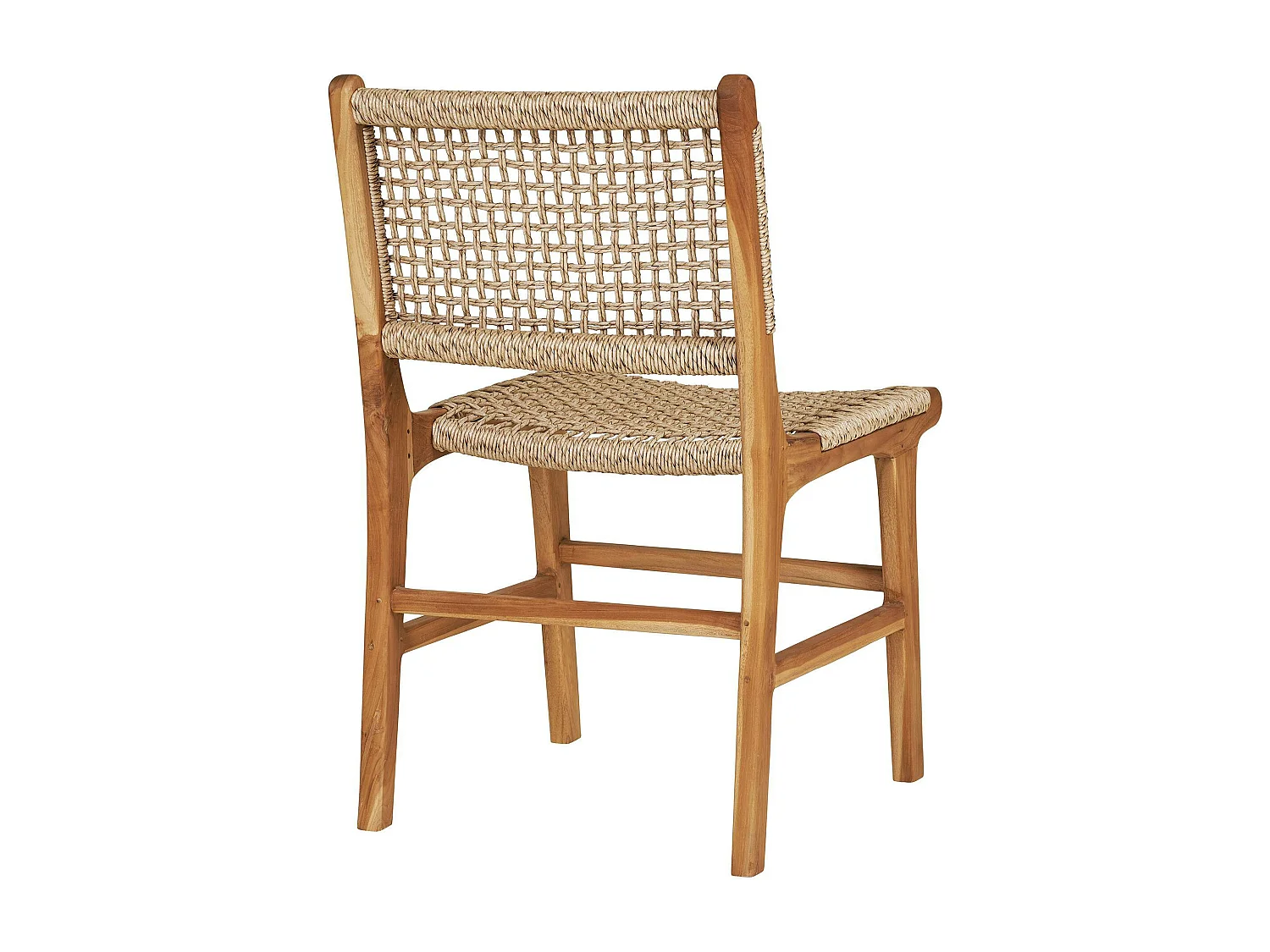 Chaise de jardin en teck et résine tressée (lot de 2) MENDOZA