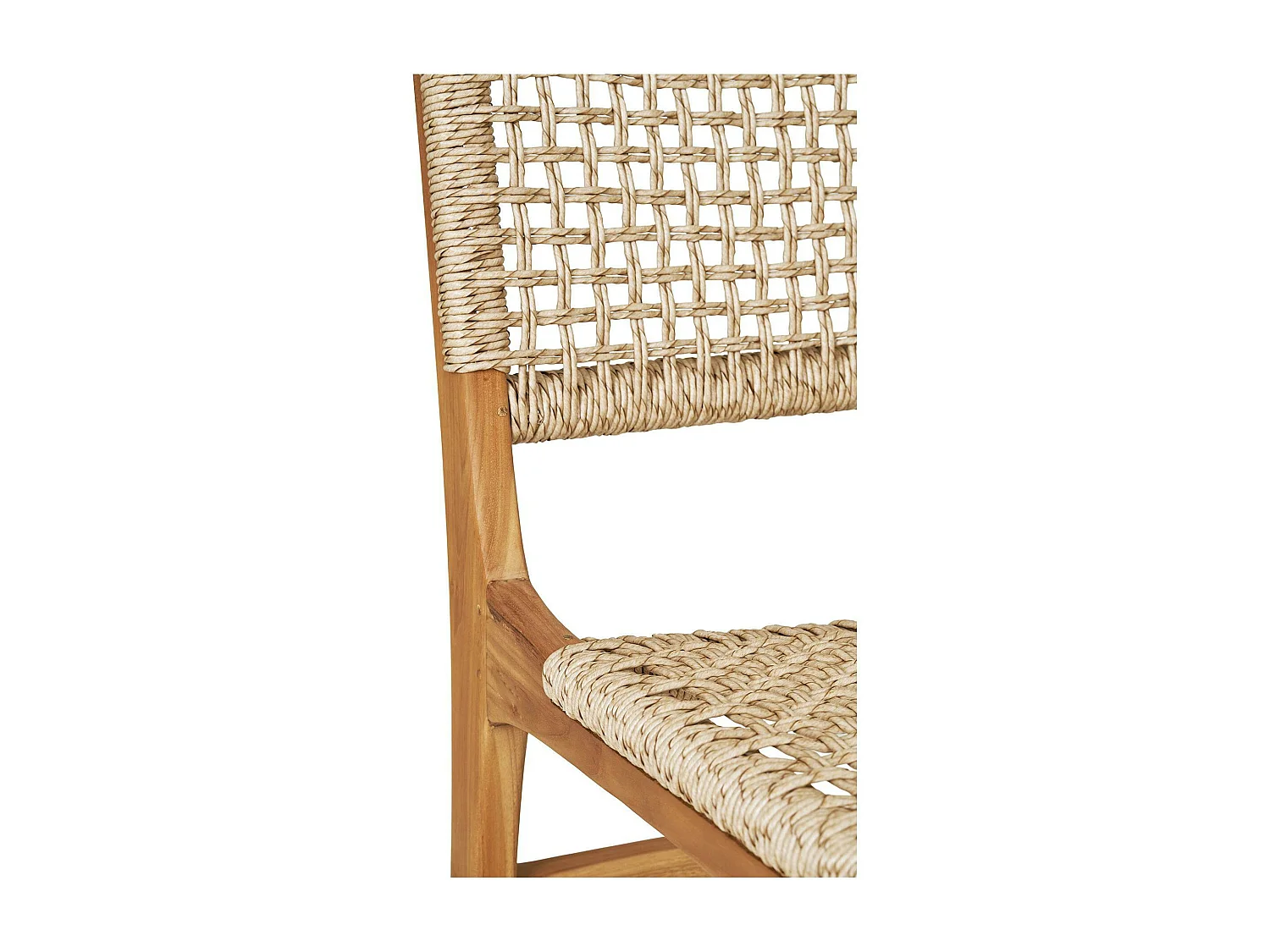 Chaise de jardin en teck et résine tressée (lot de 2) MENDOZA