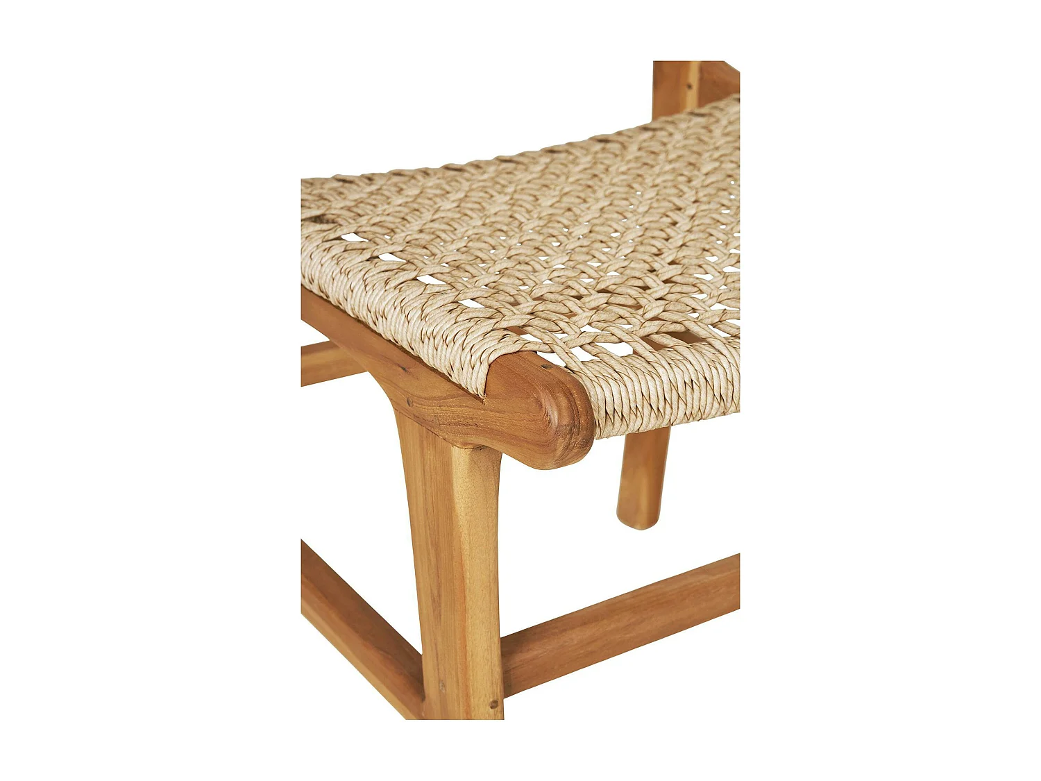 Chaise de jardin en teck et résine tressée (lot de 2) MENDOZA