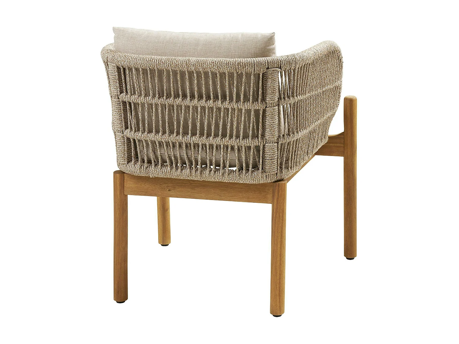 Chaise de jardin en bois d'acacia et corde tressée (lot de 2) MENDOZA