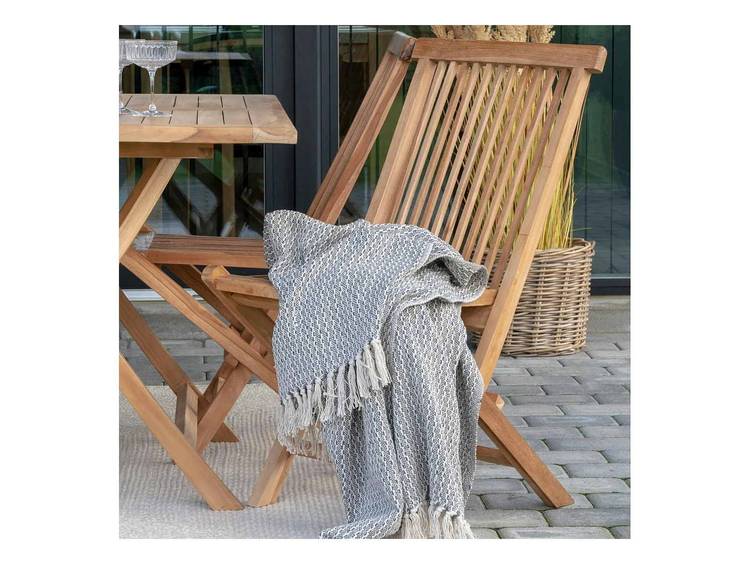 Chaise de jardin en teck, pliante (lot de 2) MENDOZA