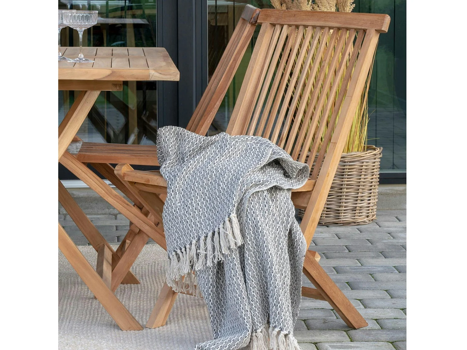 Chaise de jardin en teck, pliante (lot de 2) MENDOZA