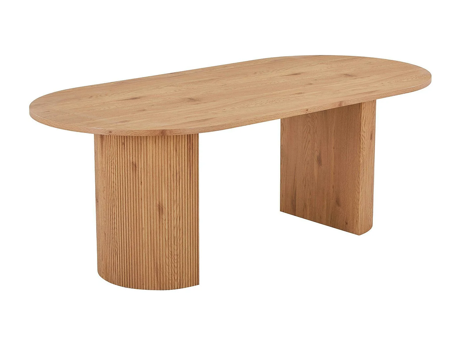 Table à manger ovale effet bois blond 210 cm MATERA