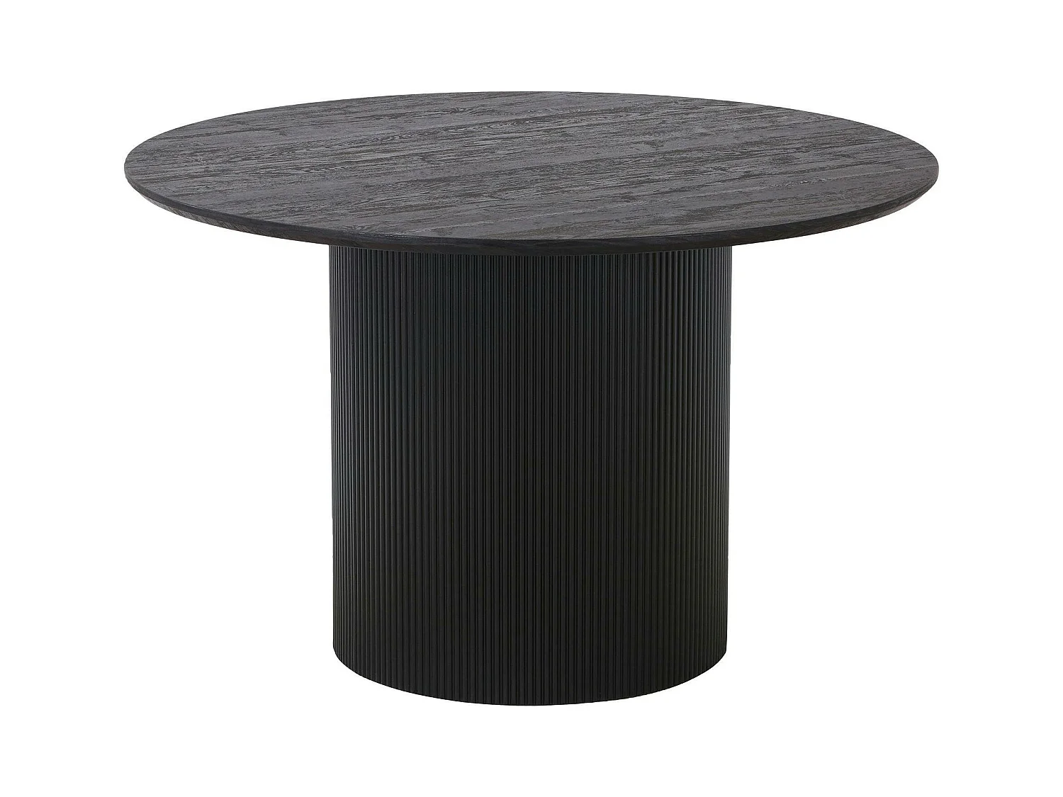 Table à manger ronde effet bois foncé ø120 cm MATERA