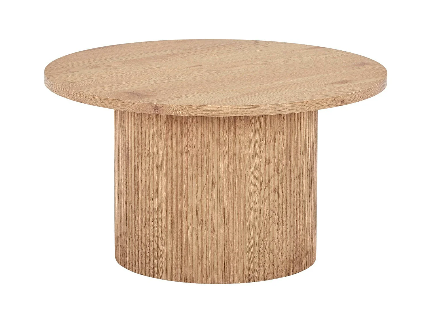 Table basse ronde effet bois blond ø80 cm MATERA