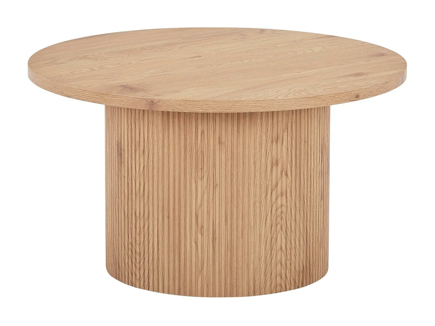 Table basse ronde effet bois blond ø80 cm MATERA