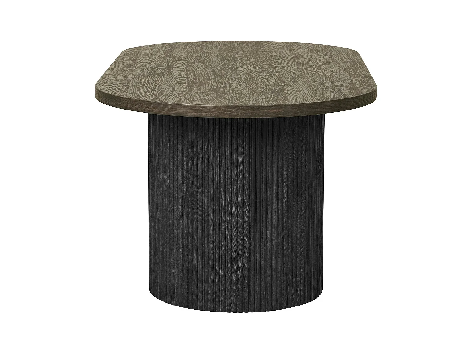 Table basse ovale effet bois foncé MATERA