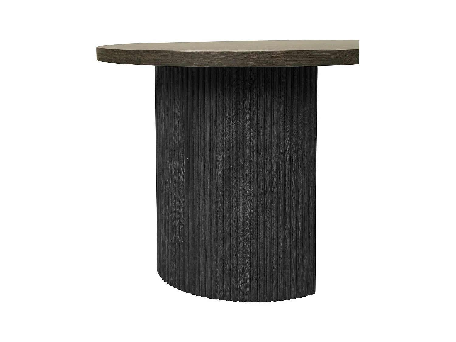 Table basse ovale effet bois foncé MATERA