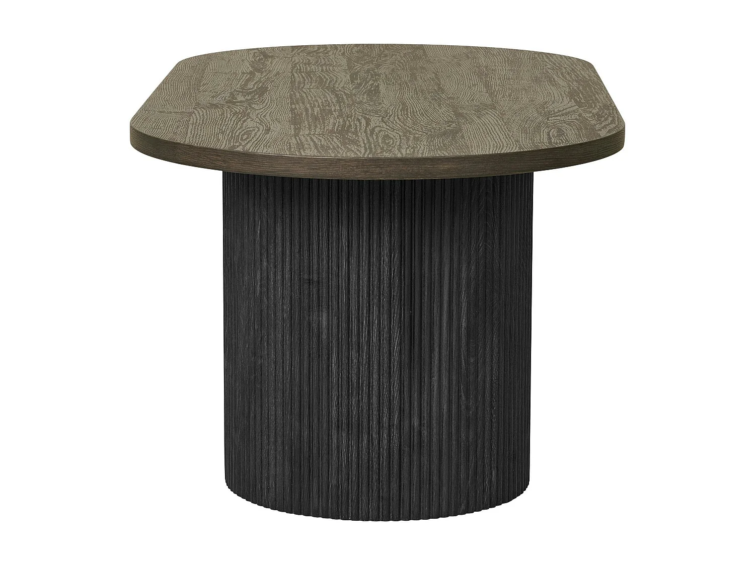 Table basse ovale effet bois foncé MATERA