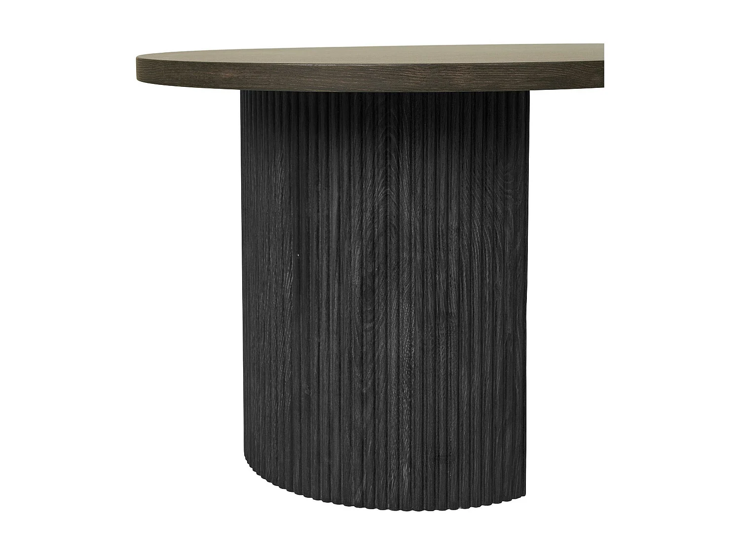 Table basse ovale effet bois foncé MATERA