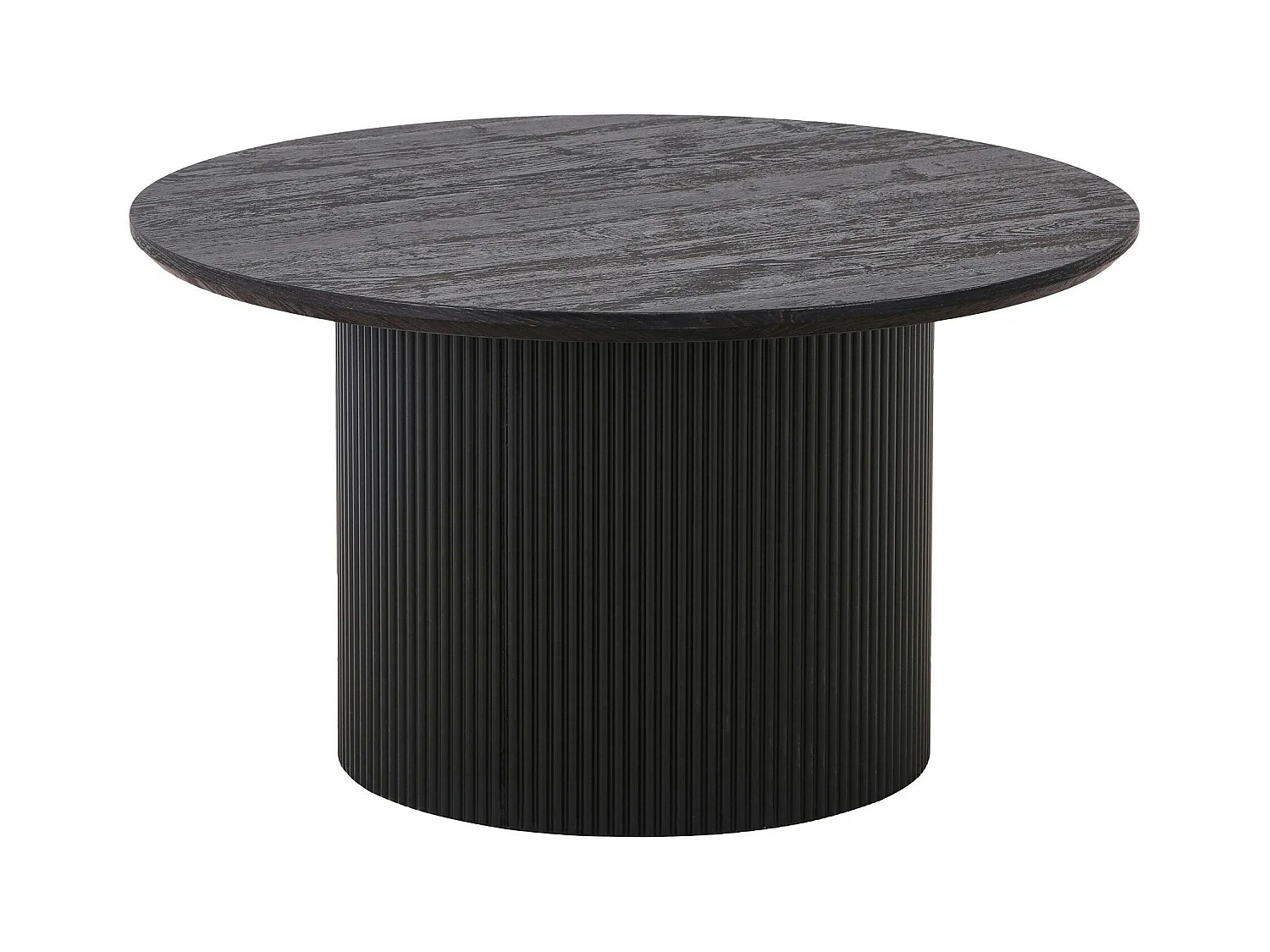 Table basse ronde effet bois foncé ø80 cm MATERA