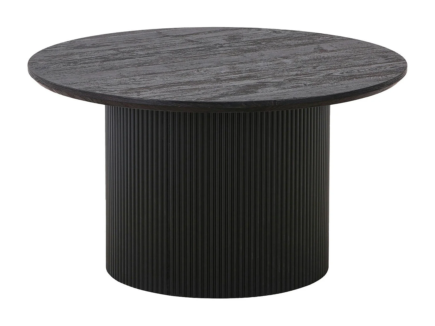 Table basse ronde effet bois foncé ø80 cm MATERA