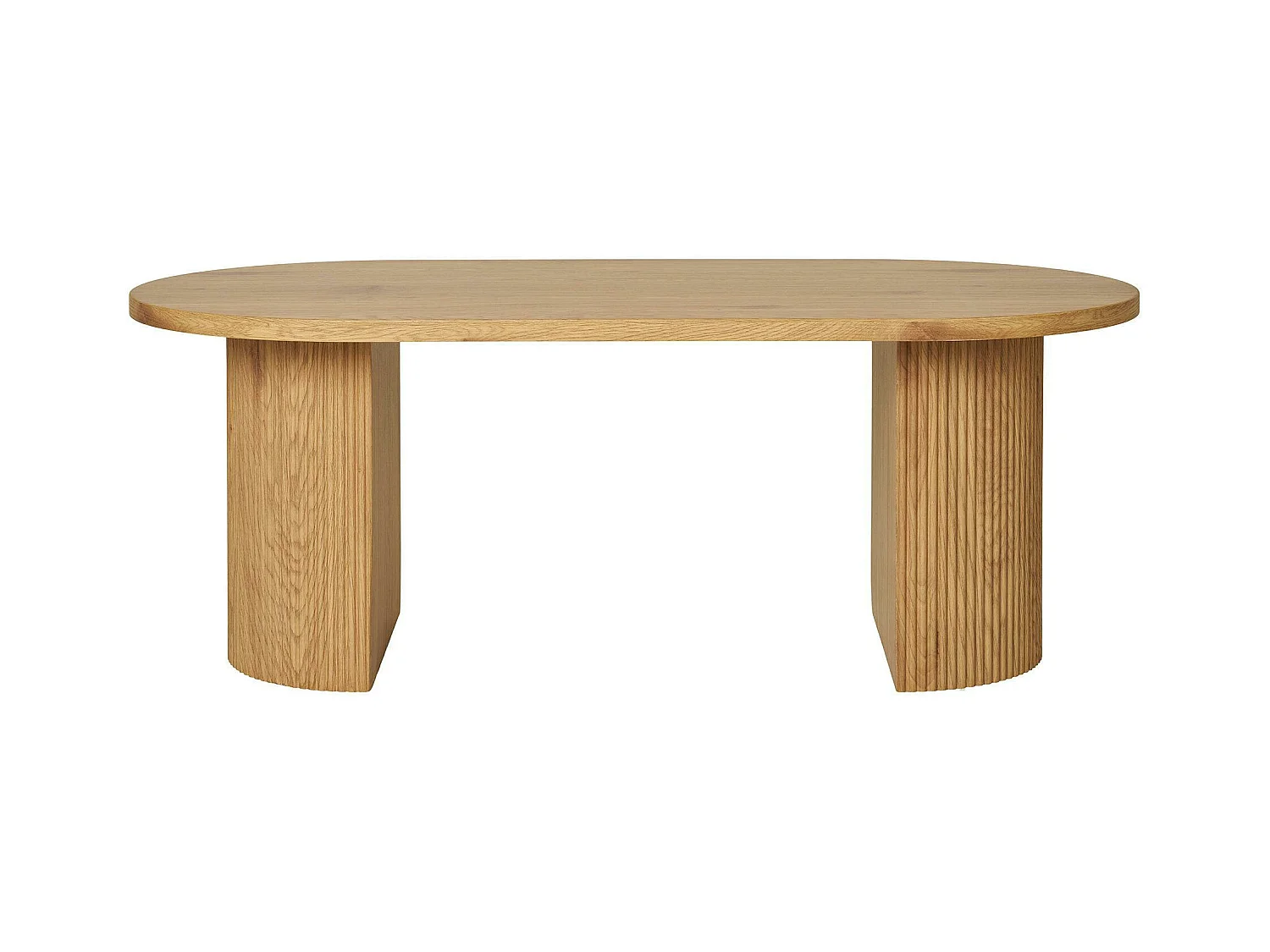 Table basse ovale effet bois blond MATERA