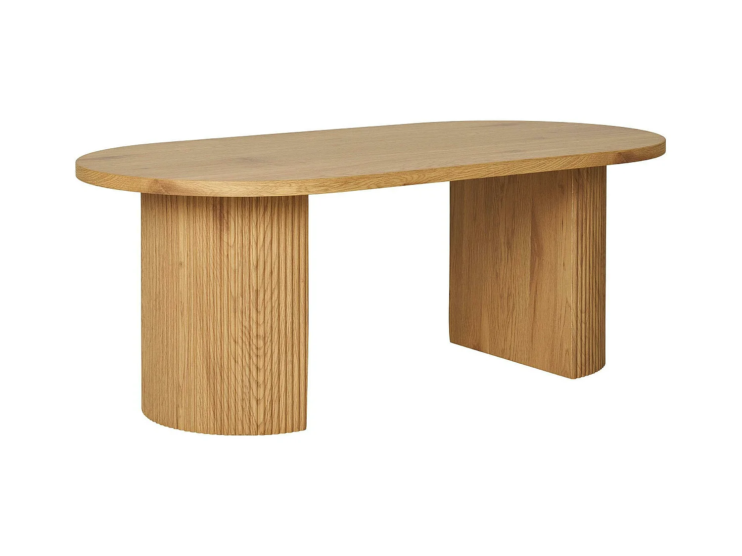 Table basse ovale effet bois blond MATERA