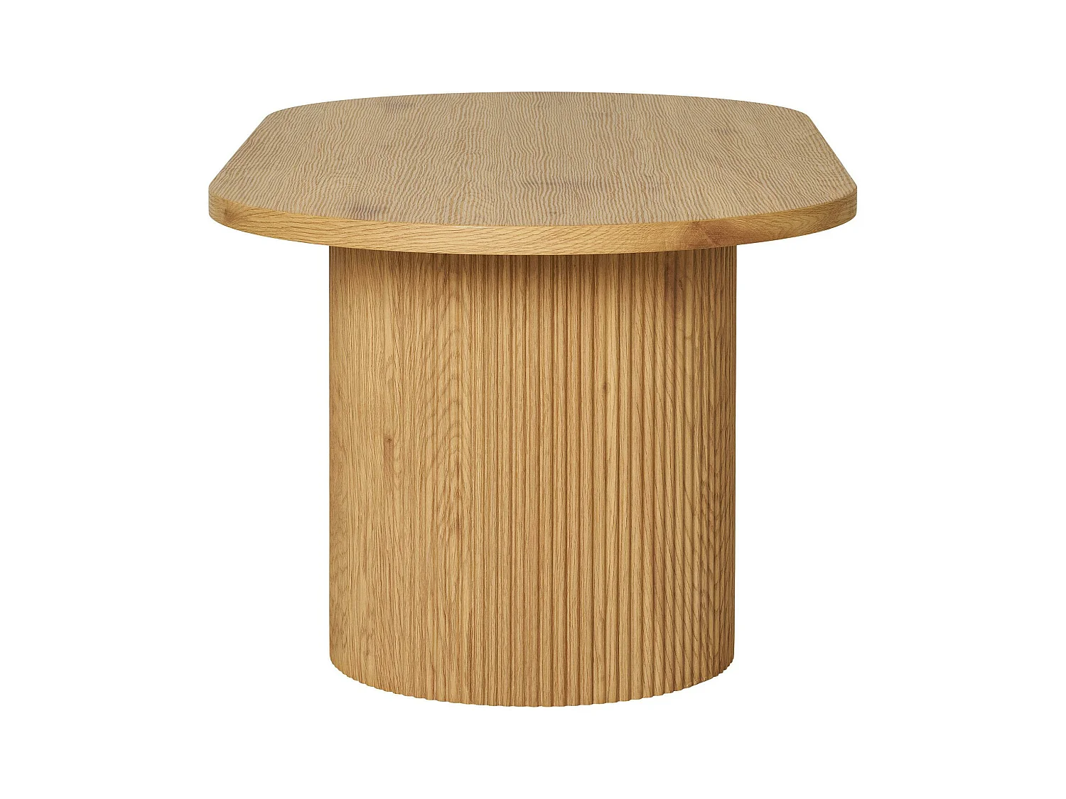 Table basse ovale effet bois blond MATERA