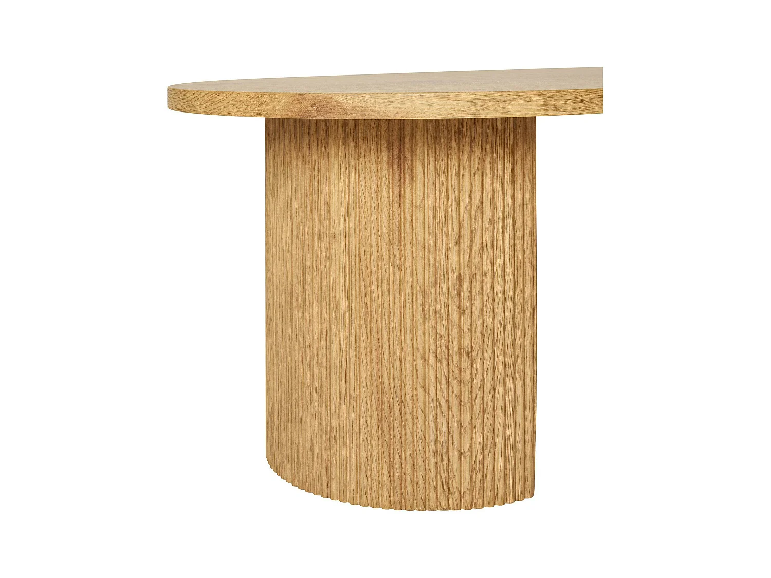 Table basse ovale effet bois blond MATERA