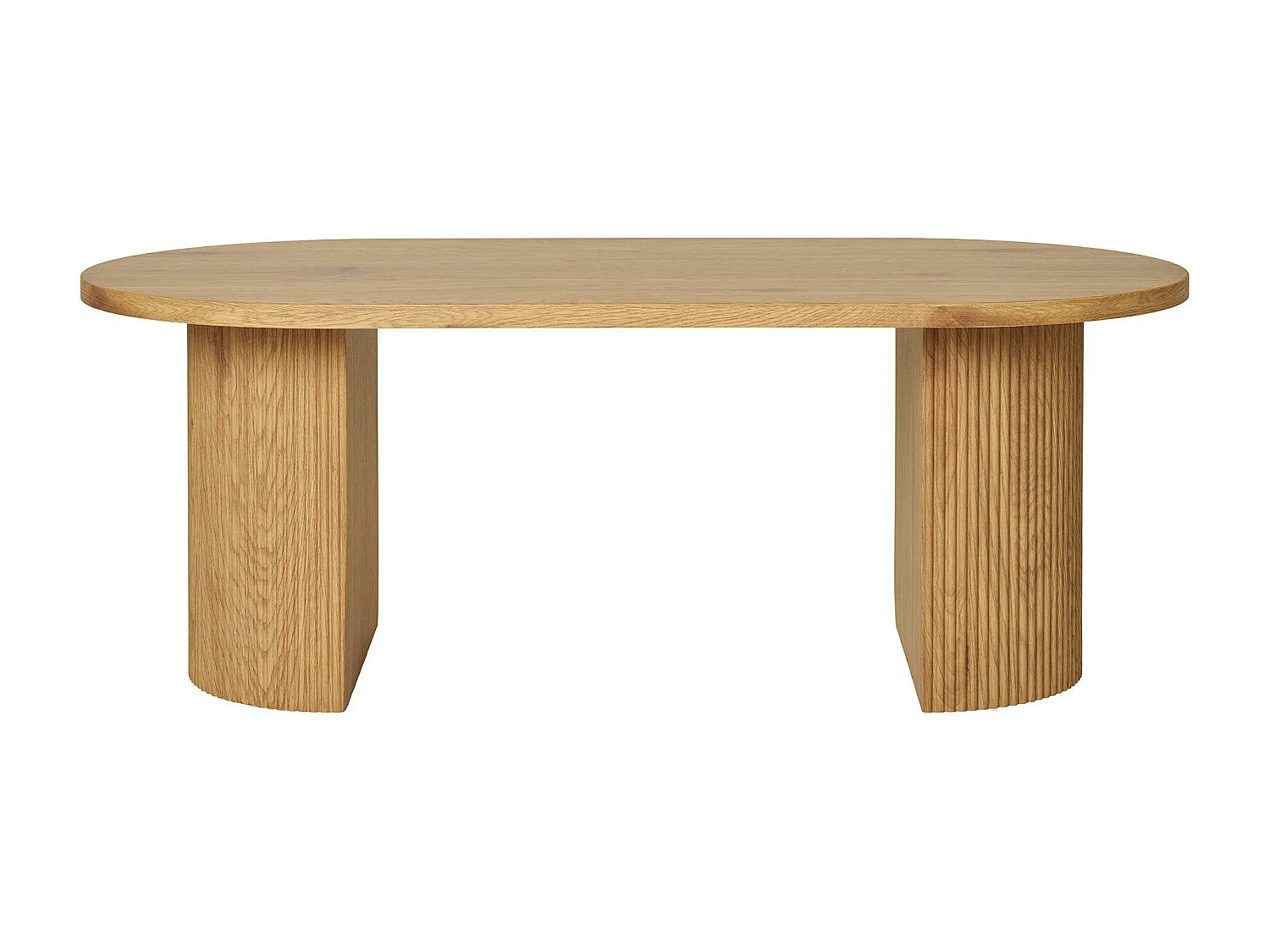 Table basse ovale effet bois blond MATERA