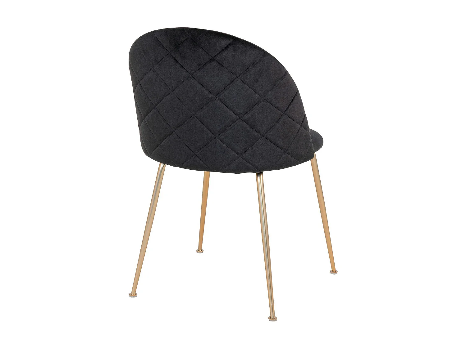 Chaise en velours noir à dossier rond (lot de 2) MONTREUX