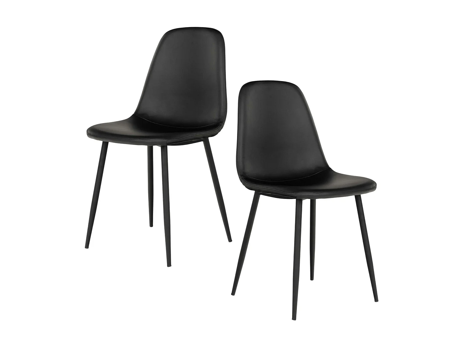 Chaise de salle à manger noire (lot de 2) BERLIN