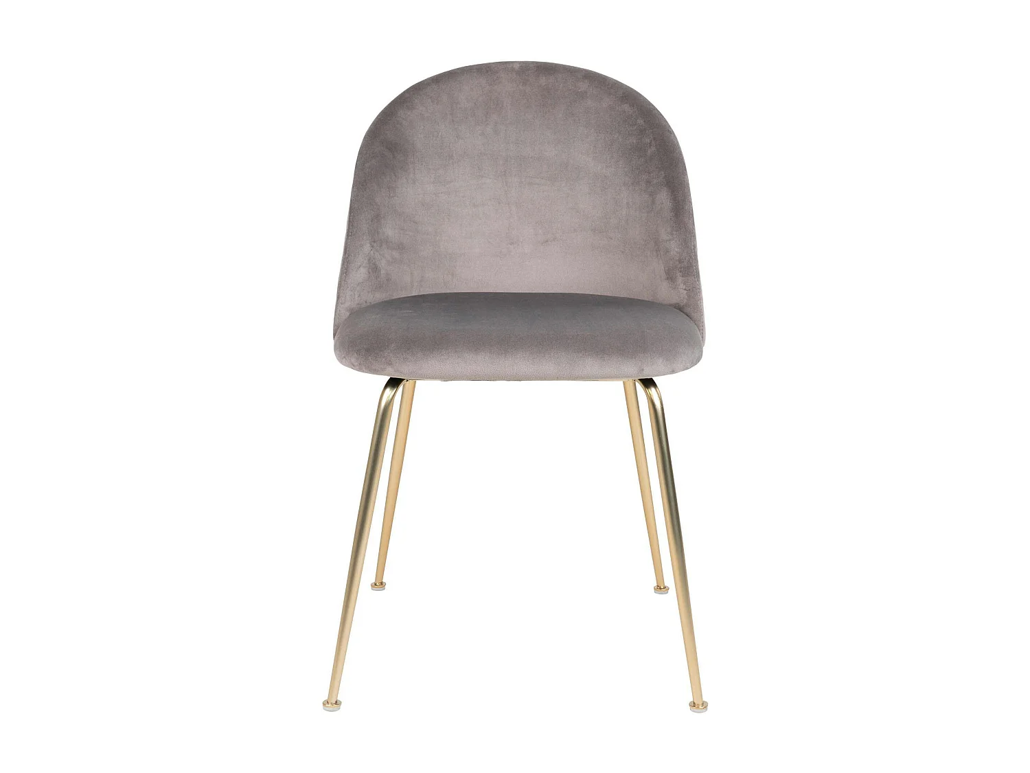 Chaise en velours gris à dossier rond (lot de 2) MONTREUX