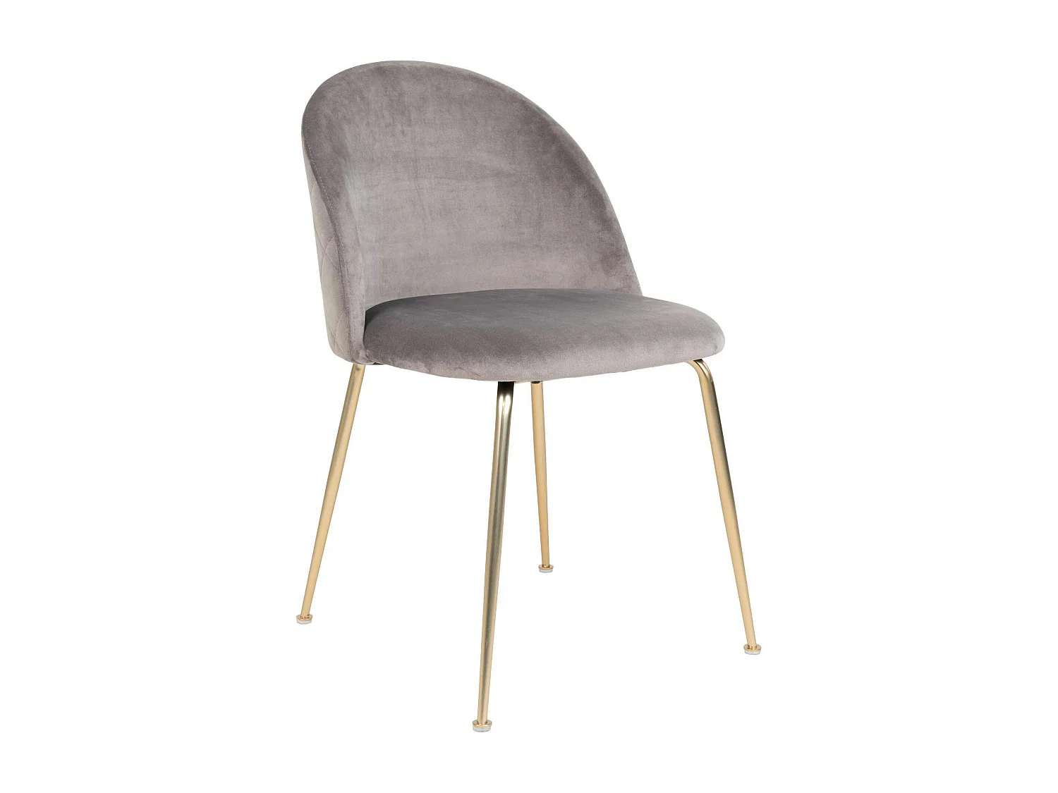 Chaise en velours gris à dossier rond (lot de 2) MONTREUX