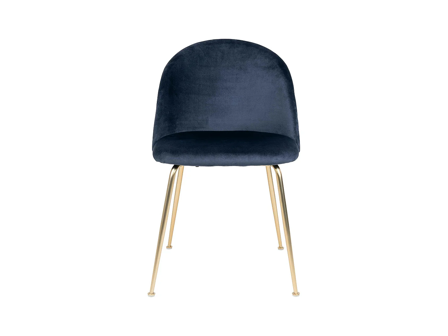 Chaise en velours bleu foncé à dossier rond (lot de 2) MONTREUX