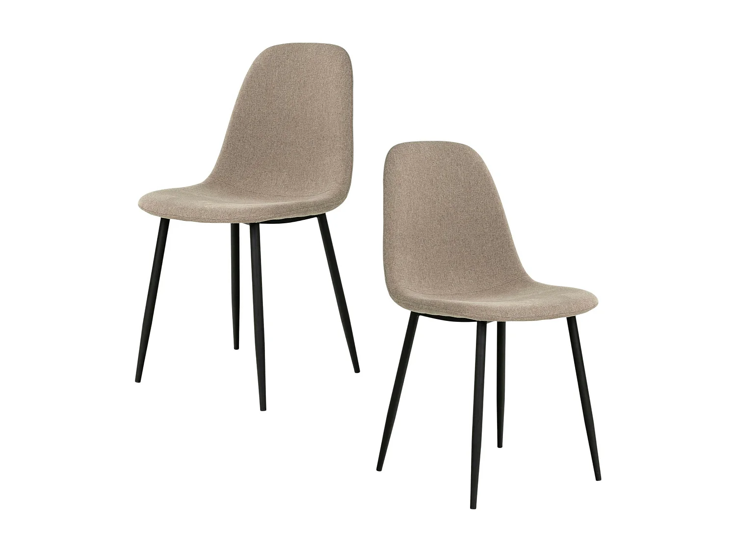 Chaise de salle à manger grise, style moderne (lot de 2) BERLIN