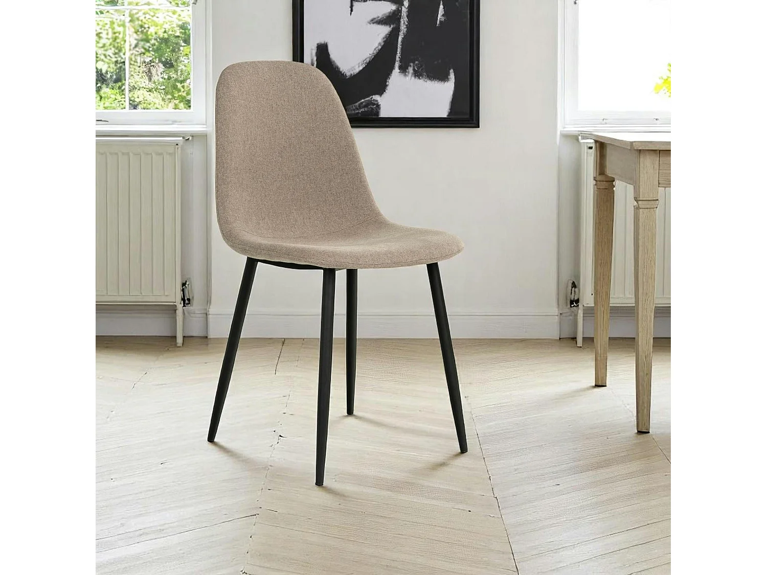 Chaise de salle à manger grise, style moderne (lot de 2) BERLIN