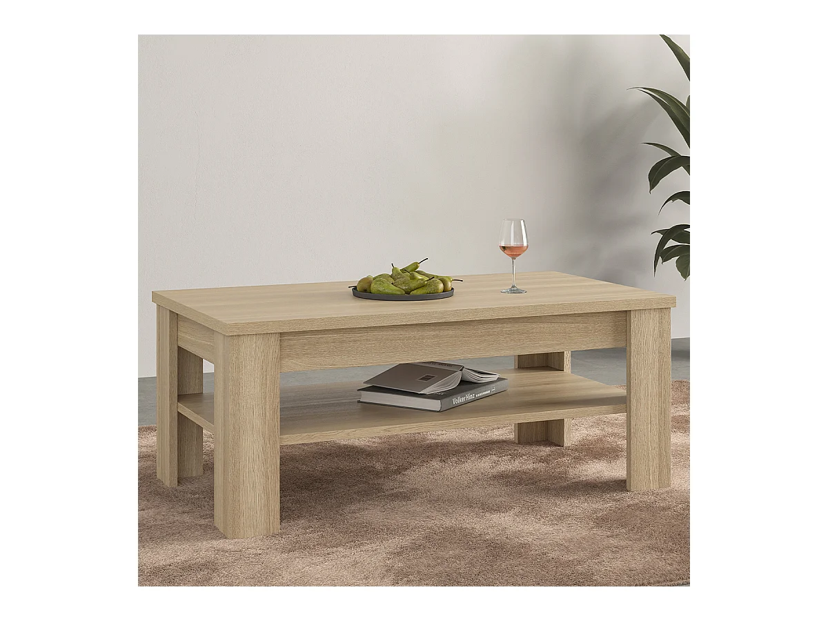 Mesa de centro Lucius madeira 50cm