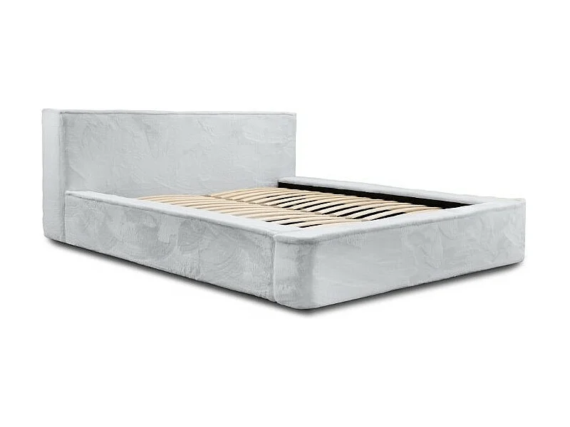 Cama con canapé ORLANE – Blanco Nube Polar – 140x200 cm – Somier elevable – Diseño de alta gama