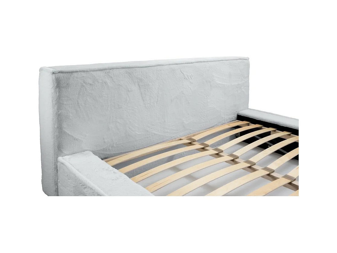 Cama con canapé ORLANE – Blanco Nube Polar – 140x200 cm – Somier elevable – Diseño de alta gama