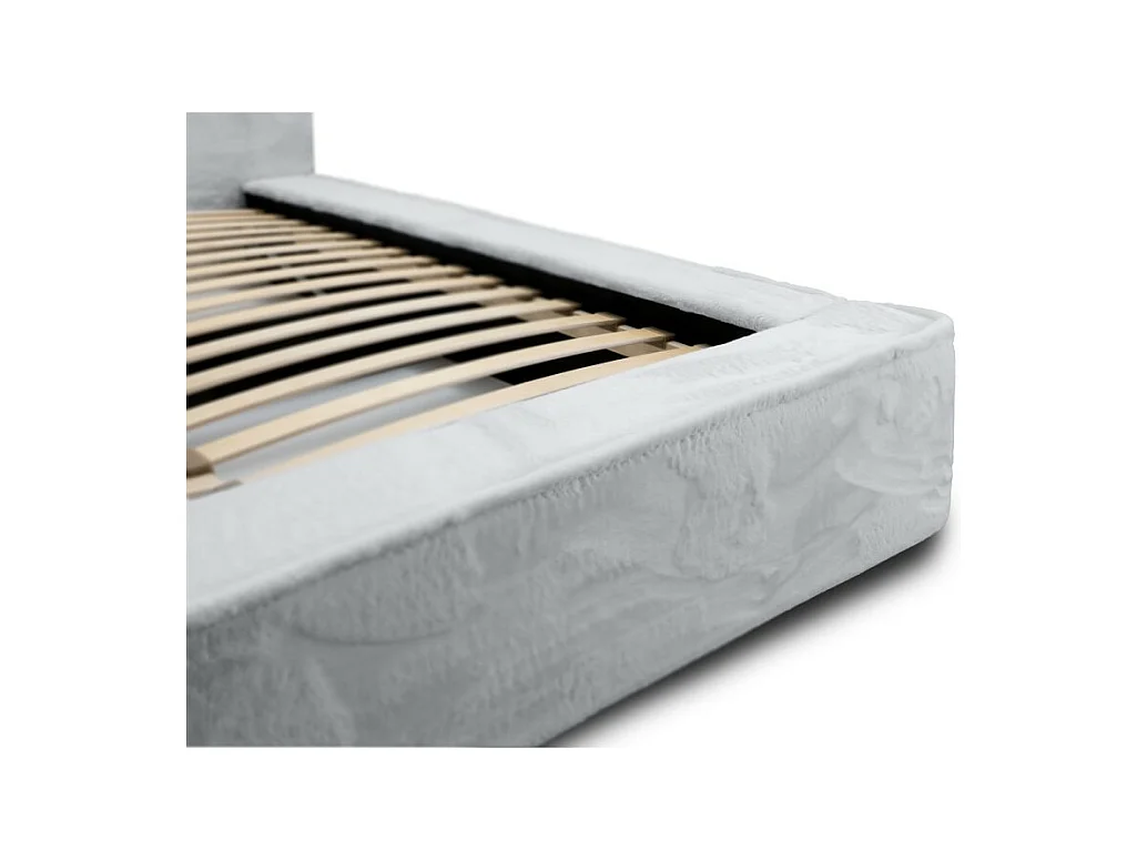 Cama con canapé ORLANE – Blanco Nube Polar – 140x200 cm – Somier elevable – Diseño de alta gama