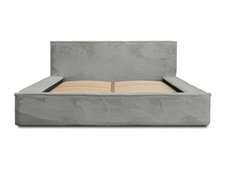 Lit coffre ORLANE – Cinza Carvão Mineral Polar – 180x200 cm – Estrado elevatório – Design de alta qualidade