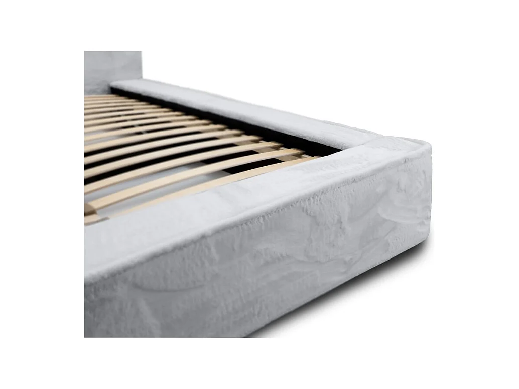 Cama baú ORLANE – Branco Nuvem Polar – 180x200 cm – Estrado elevatório – Design de alta qualidade