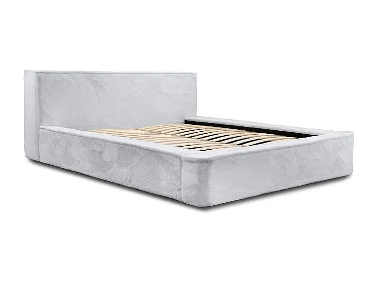 Cama baú ORLANE – Branco Nuvem Polar – 180x200 cm – Estrado elevatório – Design de alta qualidade