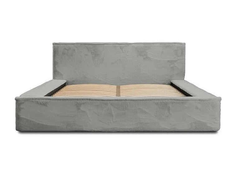 Cama con canapé ORLANE – Gris Carbón Mineral Polar – 160x200 cm – Somier elevable – Diseño de alta gama